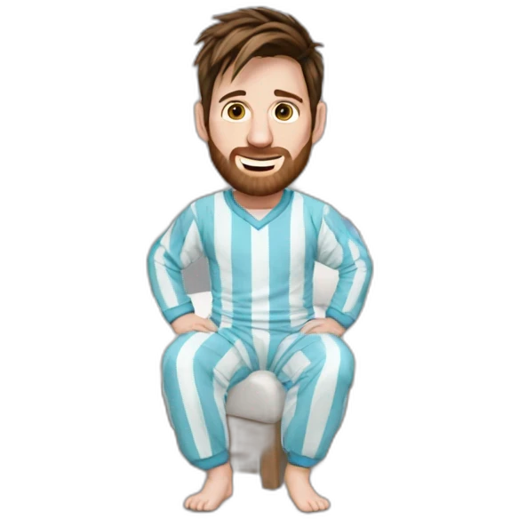 Realistic-Messi-in-pijamas emoji