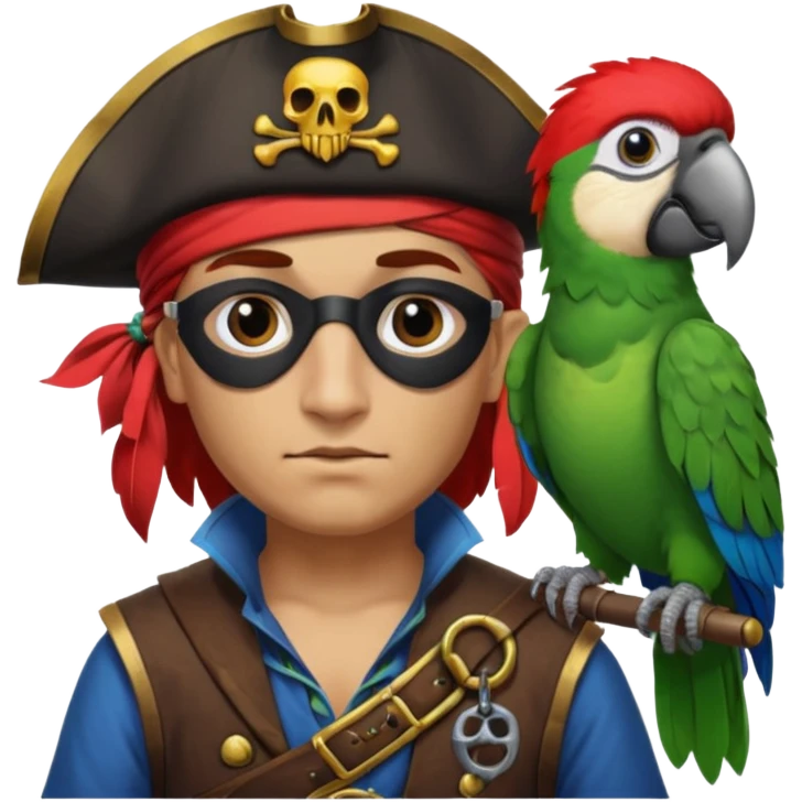 pirate and parrot emoji
