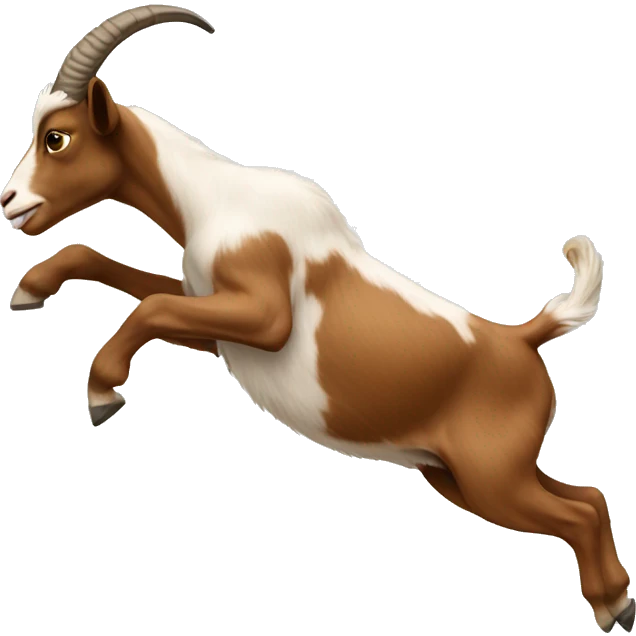 Goat jumping on a goat emoji