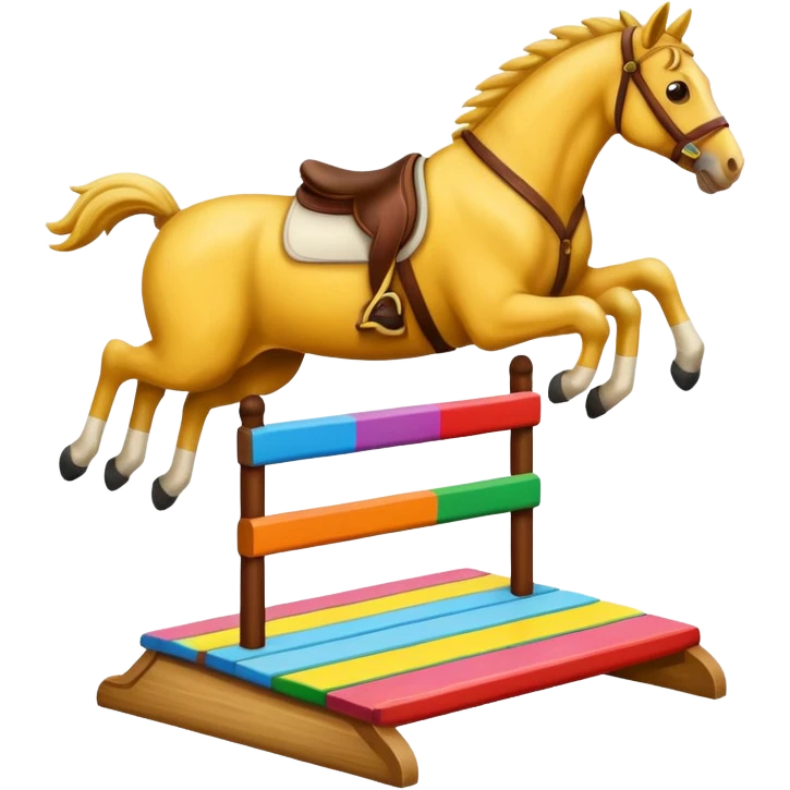 horse showjump without a horse going over it emoji