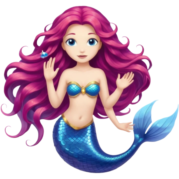 mermaid fantasy character. emoji