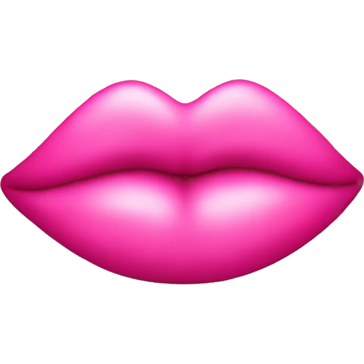 Pink kiss print emoji