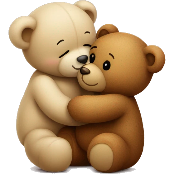teddy bear kissing another teddy bear emoji