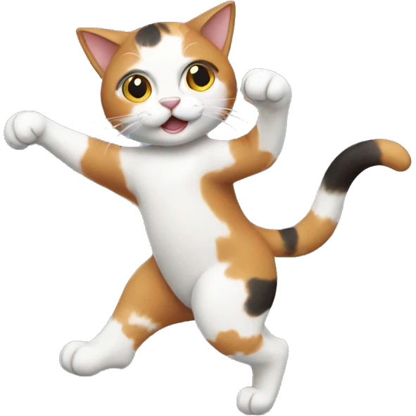 calico cat dancing emoji