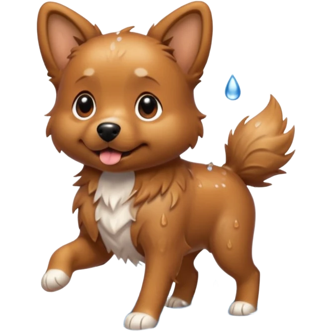 dog shaking off water emoji