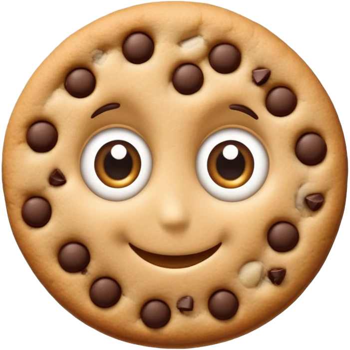 curious cookie with big eyes emoji