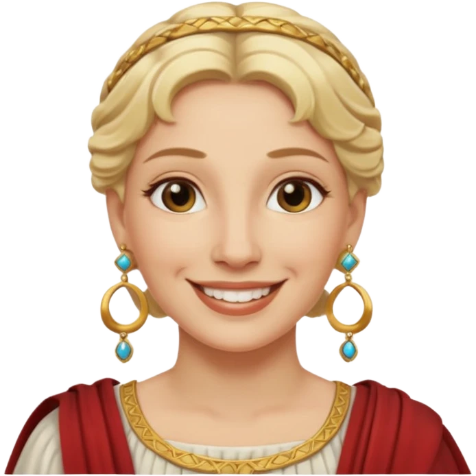 Ancient Roman woman with earrings and blonde hair emoji