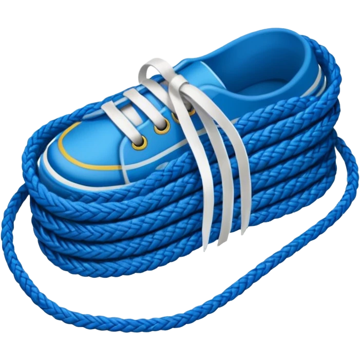 make an emoji of blue shoe laces - it should not include shoes emoji
