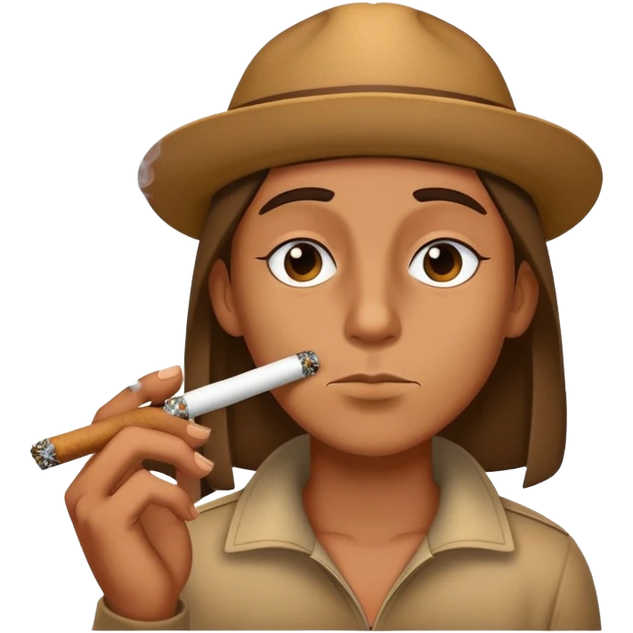 Smoking a blunt emoji