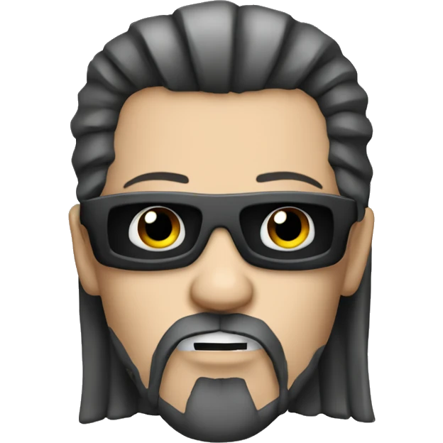  metalhead with goatee  emoji