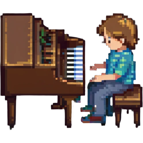child playing piano emoji