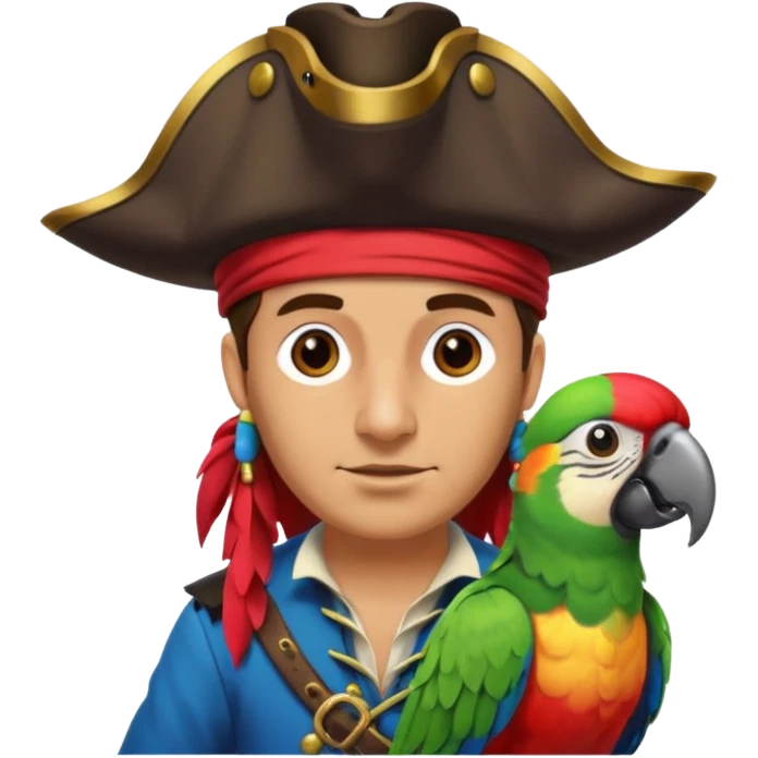 pirate and parrot emoji