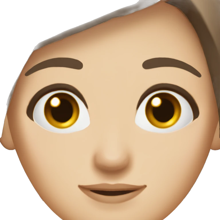 brown hair brown eyes long straight dark hair white skin woman emoji