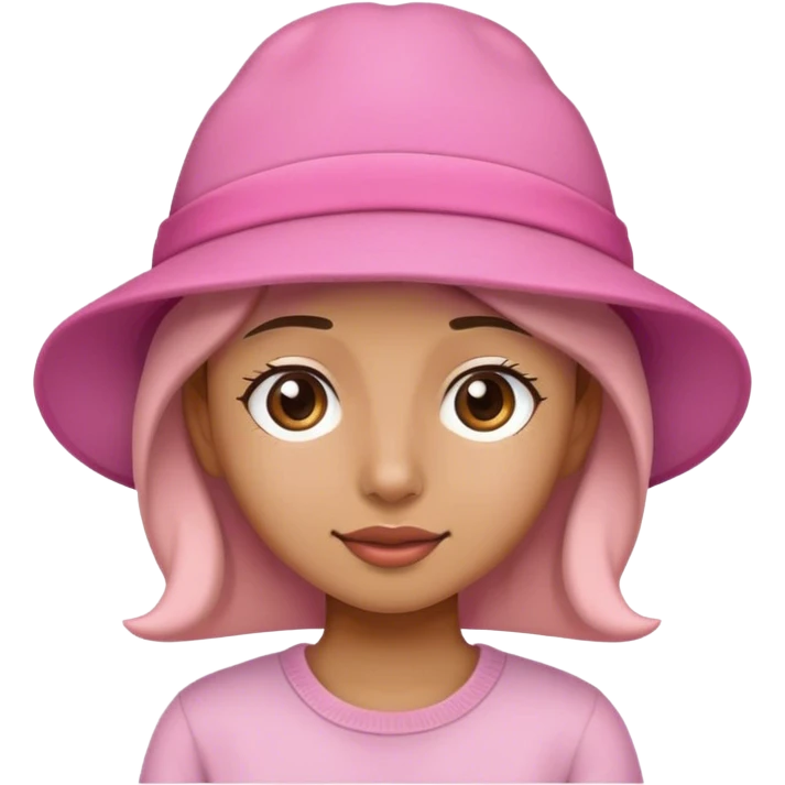 Pink hat cute emoji