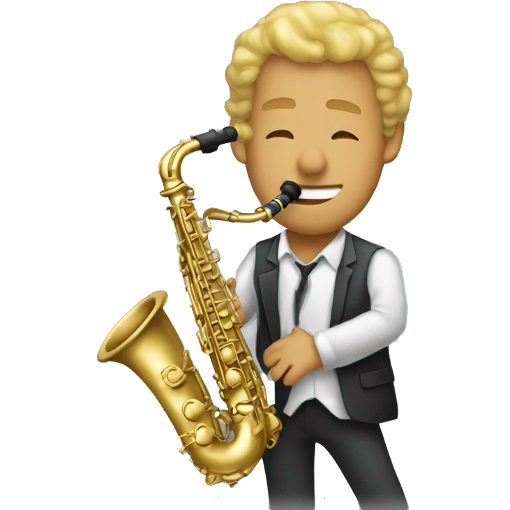 chico tocando saxofon emoji