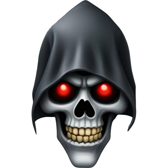 Realistic Grim reaper with red eyes  emoji