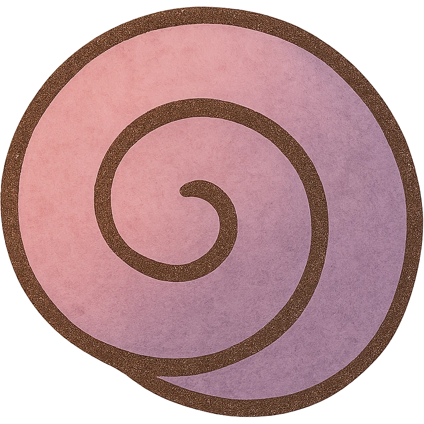 a spiral with a smooth gradient from pink to purple, clean and modern emoji