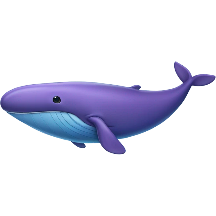 Blue whale purple, open mouth emoji