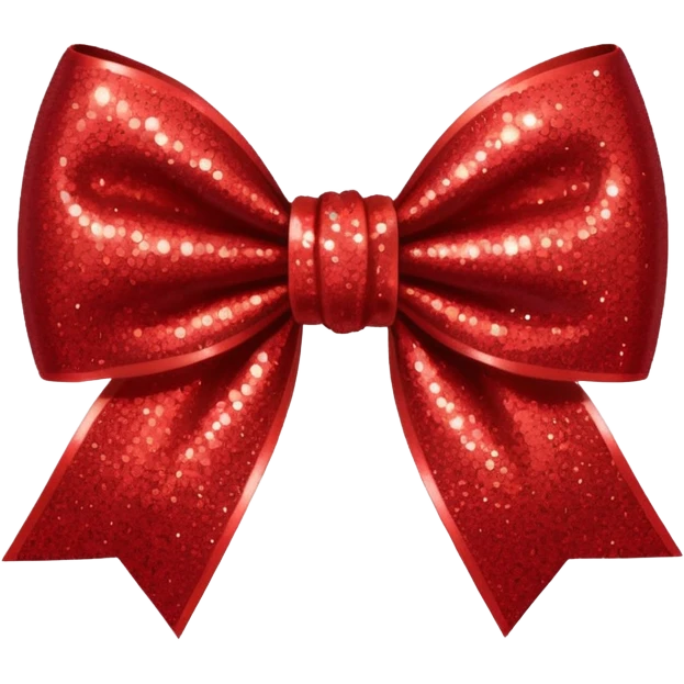 red glitter bow emoji