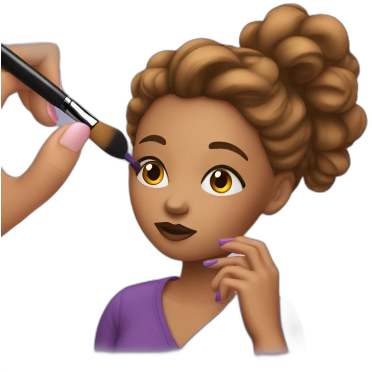 Girl applying makeup emoji