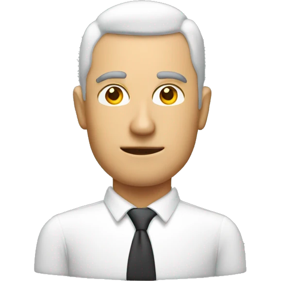 a man but the head is a pc monitor emoji