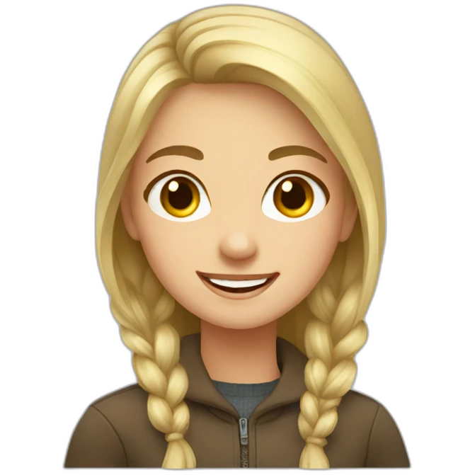 A Russian girl smiling emoji