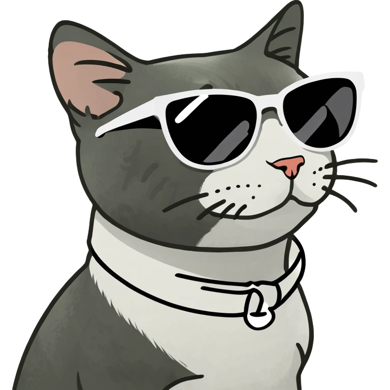 Cat with sunglasses emoji