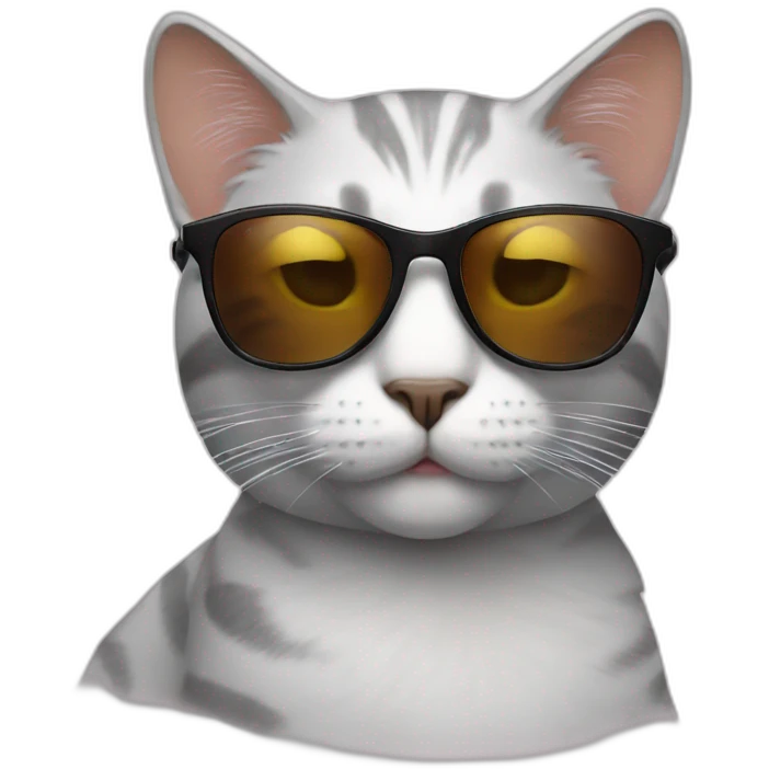 Cat with sunglasses emoji