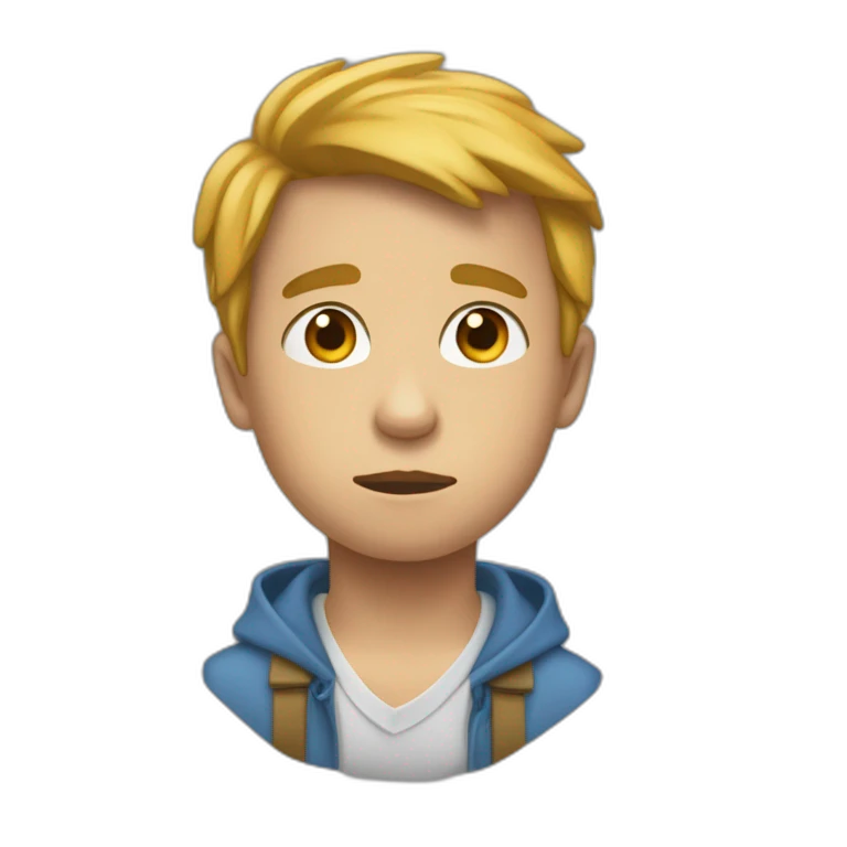 Un garçon qui pleure et qui dit même pas un vu emoji
