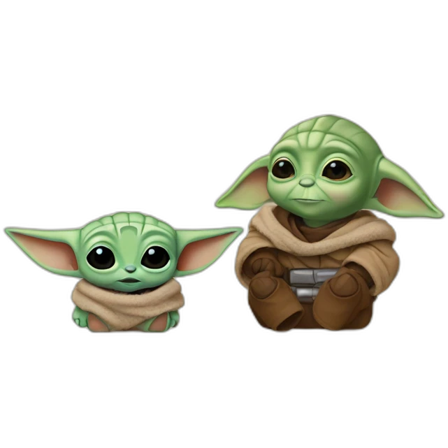 Baby yoda and Mandalorian emoji