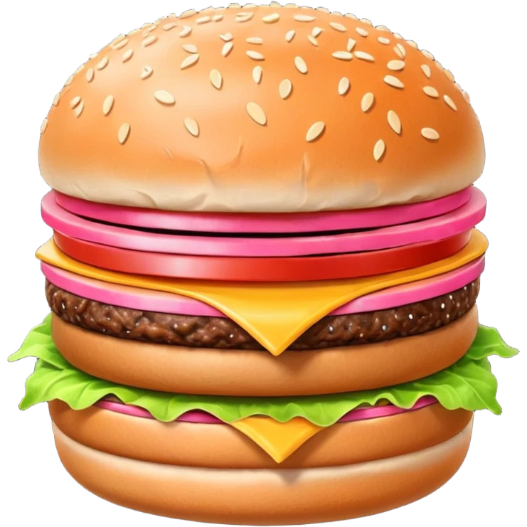 pink burger emoji