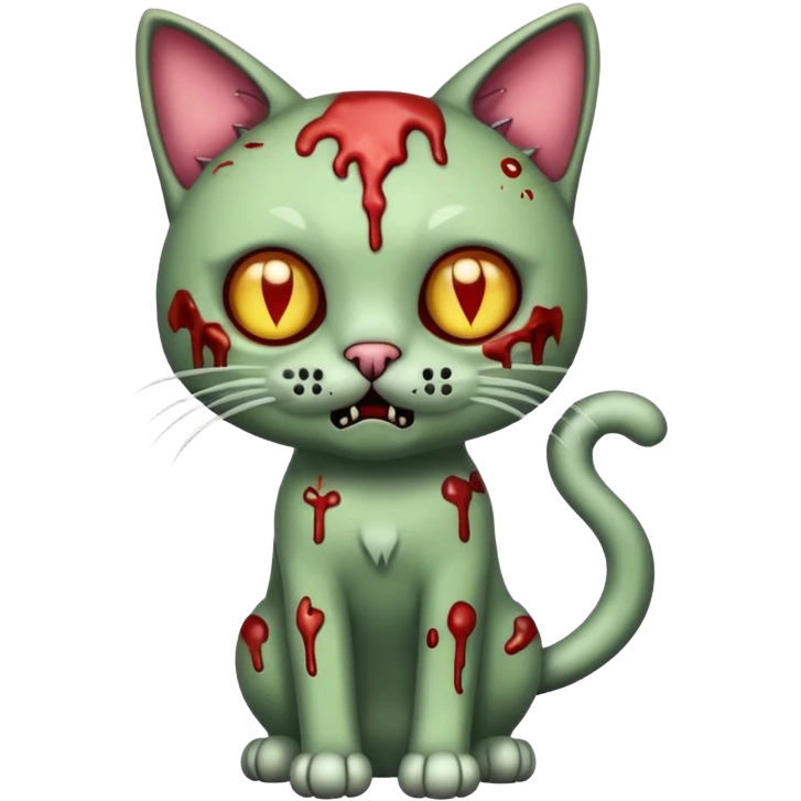 zombie cat full body, emoji