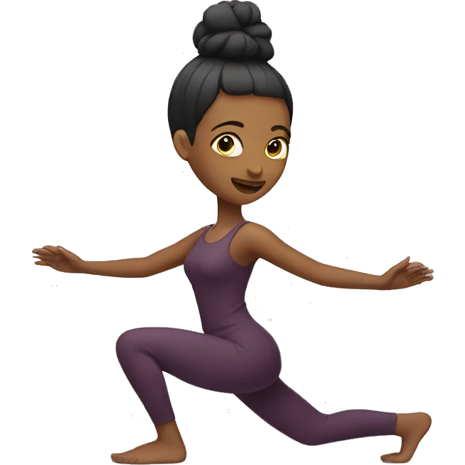 woman stretchin emoji