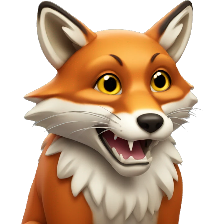fox eating fish emoji