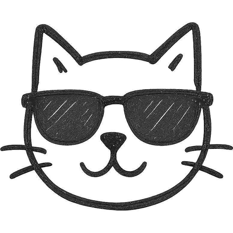 a cat wearing sunglasses emoji