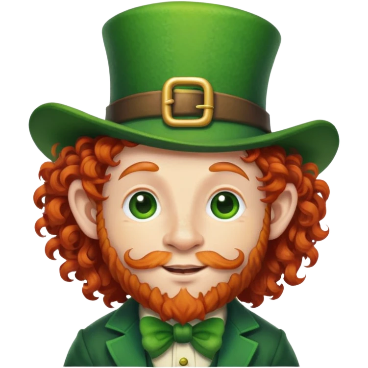 Leprechaun with curly hair emoji