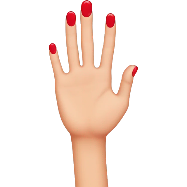 Finger with red nail emoji
