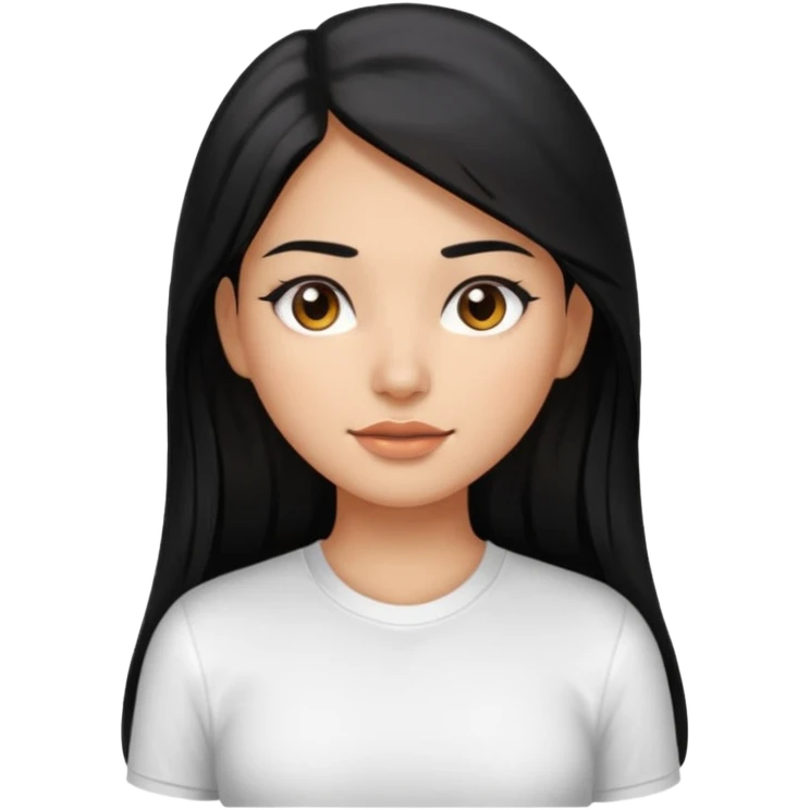 Latina girl with shiny, oily skin emoji