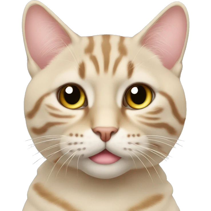 Розовый милый кот emoji