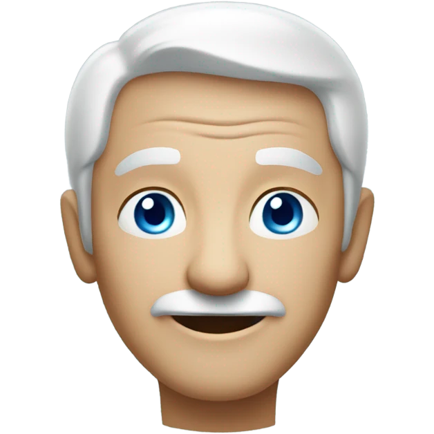 Old smiling man with blue eyes emoji