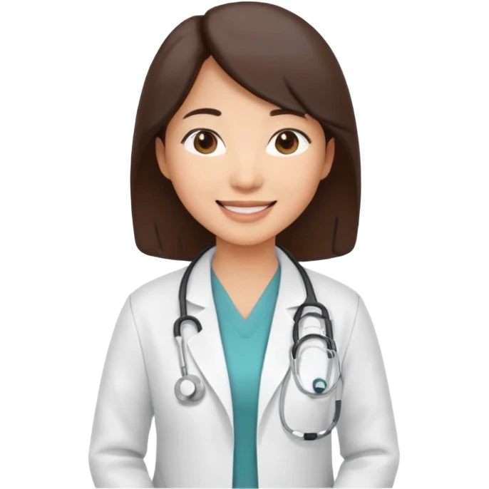 Asian female doctor obstetrician emoji