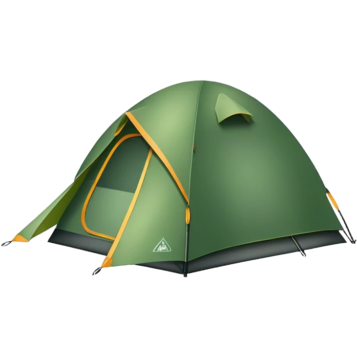 green camping tent emoji