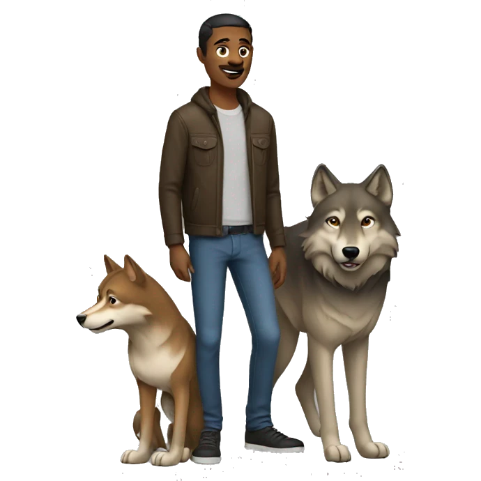 Man with Wolf emoji