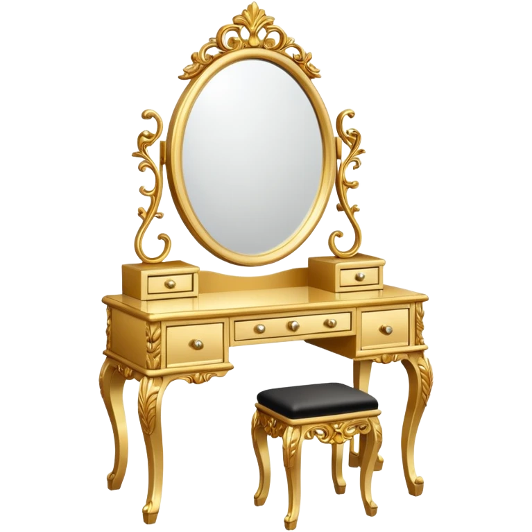 gold DRESSING TABLE emoji