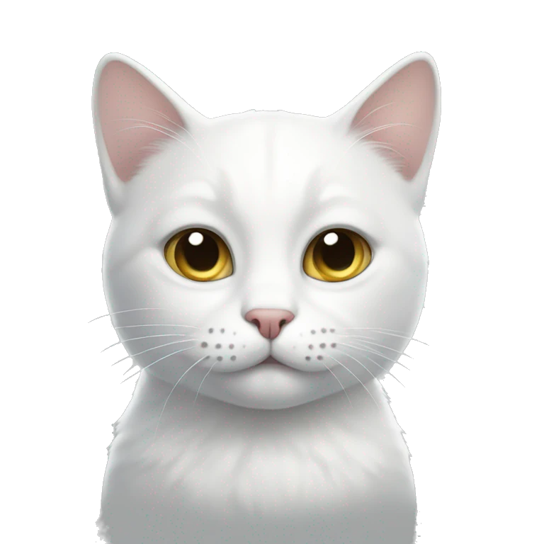 White cat with grey spots emoji