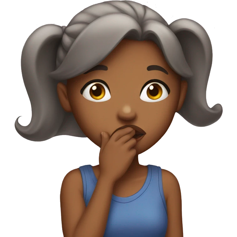 girl giving kisses emoji