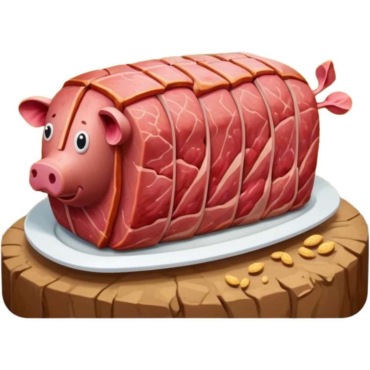 surrealist spam art meat french countryside landscape  emoji
