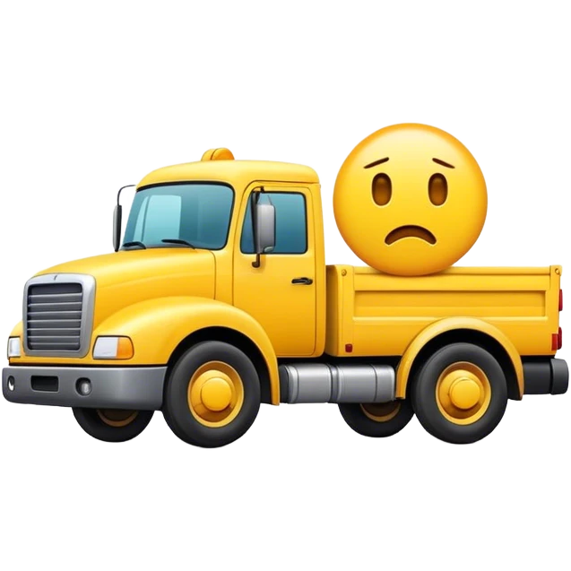 truck running over sad emoji emoji