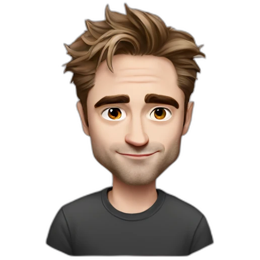 robert-pattinson cartoon wearing tee emoji