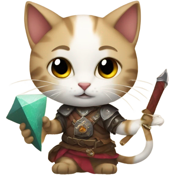 cats playing dnd crafting emoji